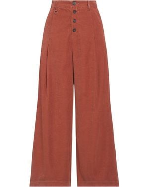 High Pants Cotton, Lyocell, Elastane - Red