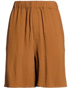 Ami Paris Camel Shorts & Bermuda Shorts Viscose, Elastane - Brown
