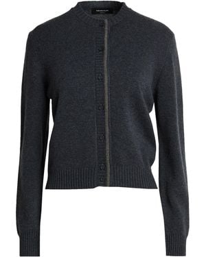 Fabiana Filippi Charcoal Cardigan Virgin Wool, Silk, Cashmere - Blue
