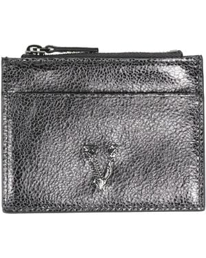 Versace Charcoal Cardholder Leather - Grey