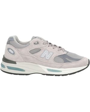 New Balance 991 Trainers Leather, Textile Fibres - White