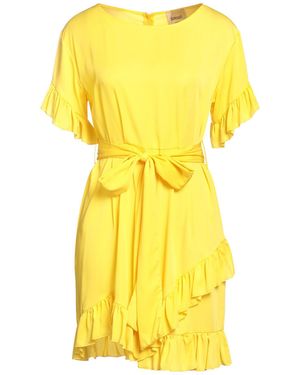CINQRUE Mini Dress Polyester, Elastane - Yellow