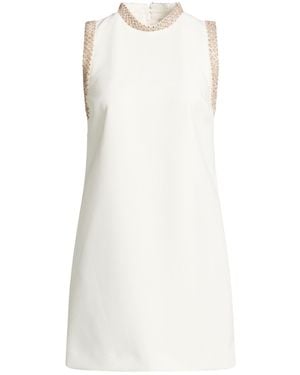 Sandro Cream Mini Dress Polyester, Elastane - White