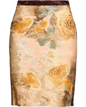 Roberto Cavalli Midi Skirt Cotton, Elastane - Metallic