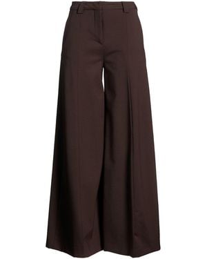 THE LATEST Chocolate Pants Polyester, Virgin Wool, Elastane - Brown