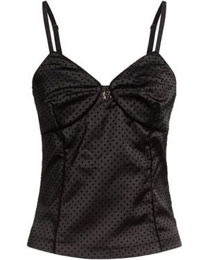 CoSTUME NATIONAL Top Polyester, Elastane - Black