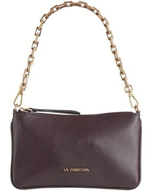 La Martina Handbag Leather - Purple