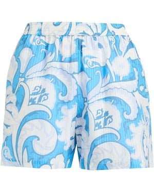 Etro Shorts & Bermuda Shorts Cotton, Silk - Blue