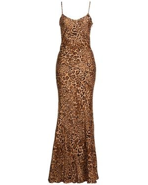 Twinset Camel Maxi Dress Viscose - Brown