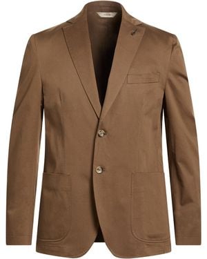 Paoloni Blazer Cotton, Elastane - Brown