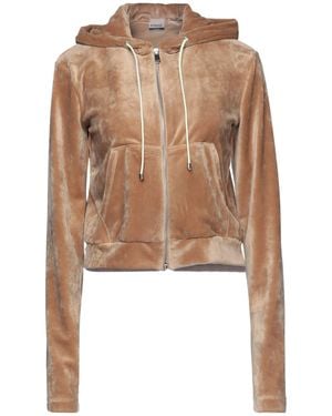 Pinko C-clique Camel Sweatshirt Polyester, Elastane - Natural