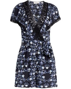 Sandro Playsuit Viscose, Polyester, Cotton, Polyamide, Zamak - Blue