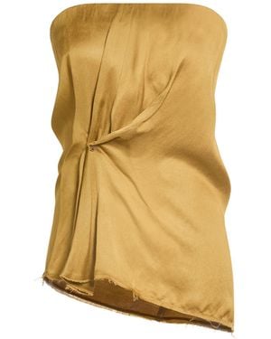 Alysi Chocolat Top Viscose, Linen - Yellow