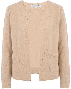 European Culture Jacket Viscose, Polyester, Polyamide, Silk, Elastane - Natural
