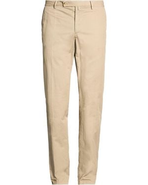 Luigi Borrelli Napoli Sand Trousers Cotton, Elastane - Natural