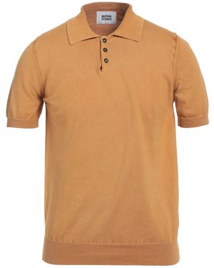 Alpha Studio Polo Shirt Cotton - Natural