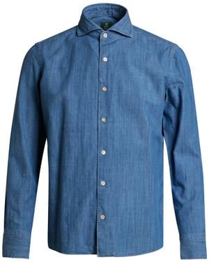 Luigi Borrelli Napoli Denim Shirt Cotton - Blue