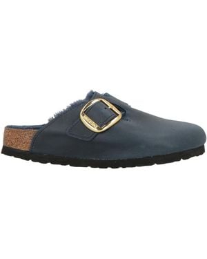 Birkenstock Bostonbuck Mules & Clogs Leather - Blue