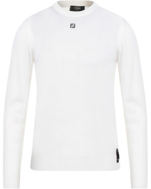 Fendi Sweater Virgin Wool, Elastane - White