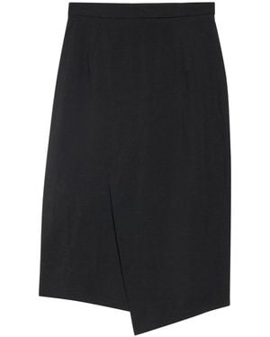 ALESSIA SANTI Midi Skirt Viscose, Linen - Black