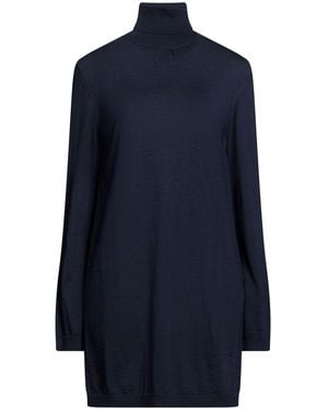 Semicouture Mini Dress Virgin Wool - Blue