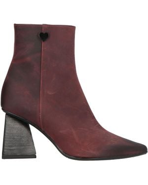 Ras Ankle Boots Leather - Purple