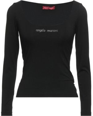Angelo Marani T-Shirt Viscose, Elastane - Black