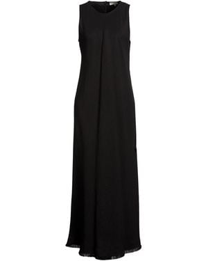 Antonelli Maxi Dress Viscose, Linen - Black