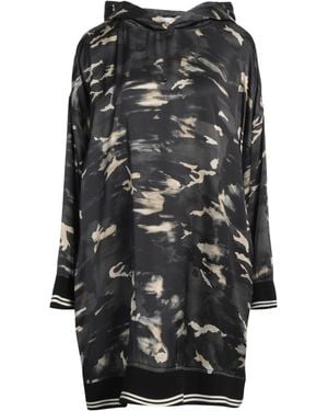 8pm Charcoal Mini Dress Viscose, Cotton, Polyamide, Elastane - Black