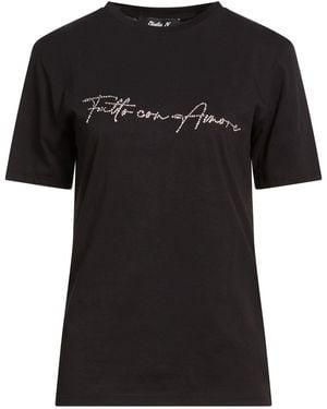 Giulia N Couture T-Shirt Cotton - Black