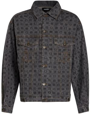 Ahluwalia Charcoal Denim Outerwear Organic Cotton - Gray