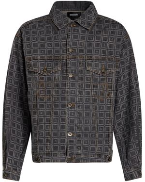 Ahluwalia Charcoal Denim Outerwear Organic Cotton - Gray