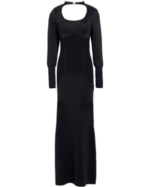 Lanvin Maxi Dress Polyester, Polyamide, Cashmere, Virgin Wool, Silk - Blue