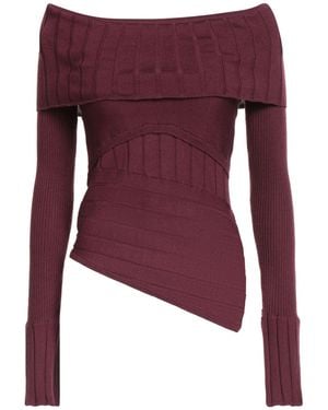 Patrizia Pepe Plum Sweater Acrylic, Wool - Purple