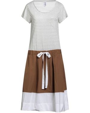 Sara Roka Midi Dress Cotton, Polyamide, Linen - White