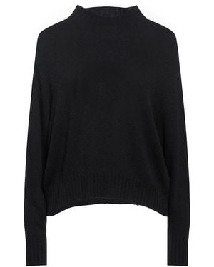 CROCHÈ Turtleneck Polyamide, Viscose, Wool, Cashmere - Black