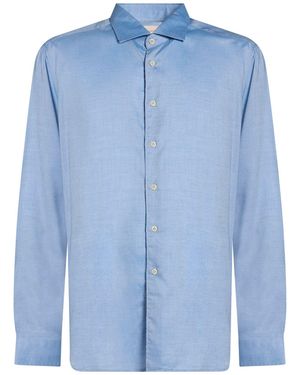 BRANCACCIO Light Shirt Lyocell, Wool - Blue