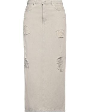 Acne Studios Distressed Cotton Denim Pencil Skirt - Natural