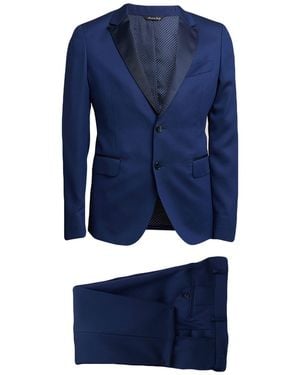 Brian Dales Suit Viscose, Wool - Blue
