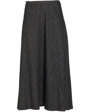 Vince Charcoal Midi Skirt Viscose, Linen, Wool, Elastane - Gray