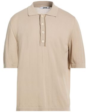 Grifoni Sand Polo Shirt Cotton - Natural
