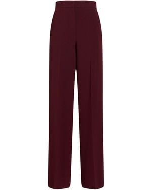 Max Mara Burgundy Pants Triacetate, Polyester - Red