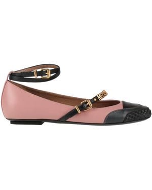 Moschino Antique Rose Ballet Flats Calfskin, Rubber - Pink