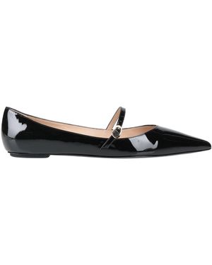 Stuart Weitzman Ballet Flats Leather - Black