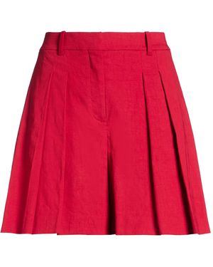 Theory Shorts & Bermuda Shorts Linen, Viscose, Elastane - Red