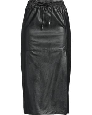ERMANNO FIRENZE Midi Skirt Polyester, Polyurethane - Black