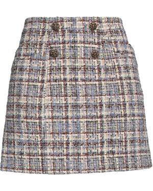 Ba&sh Ivory Mini Skirt Polyester, Wool, Acrylic, Polyamide, Viscose - Gray