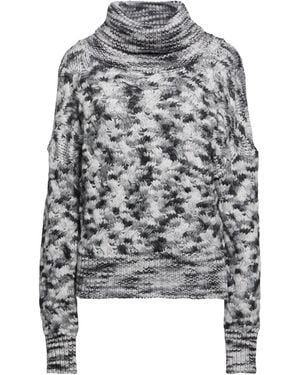 Manila Grace Rollkragenpullover - Grau