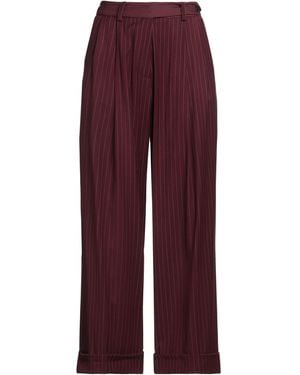 Gaelle Paris Plum Pants Polyester, Metal, Rayon - Purple