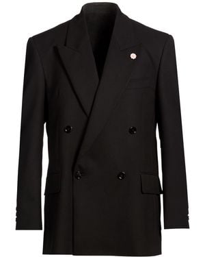 Lardini Blazer Virgin Wool, Elastane - Black
